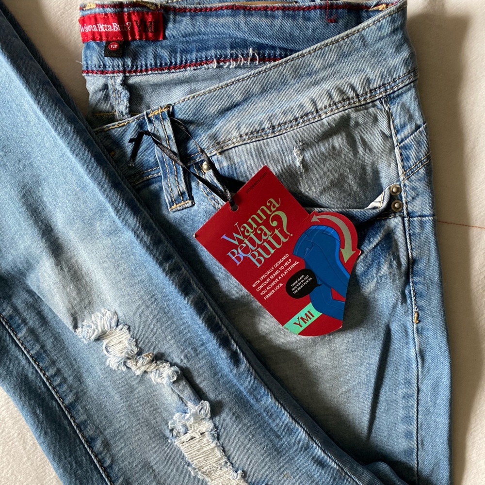 Distressed jeans